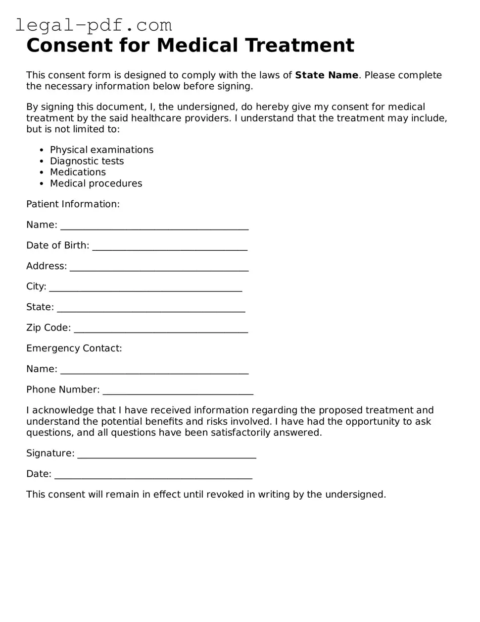 Valid Consent Template