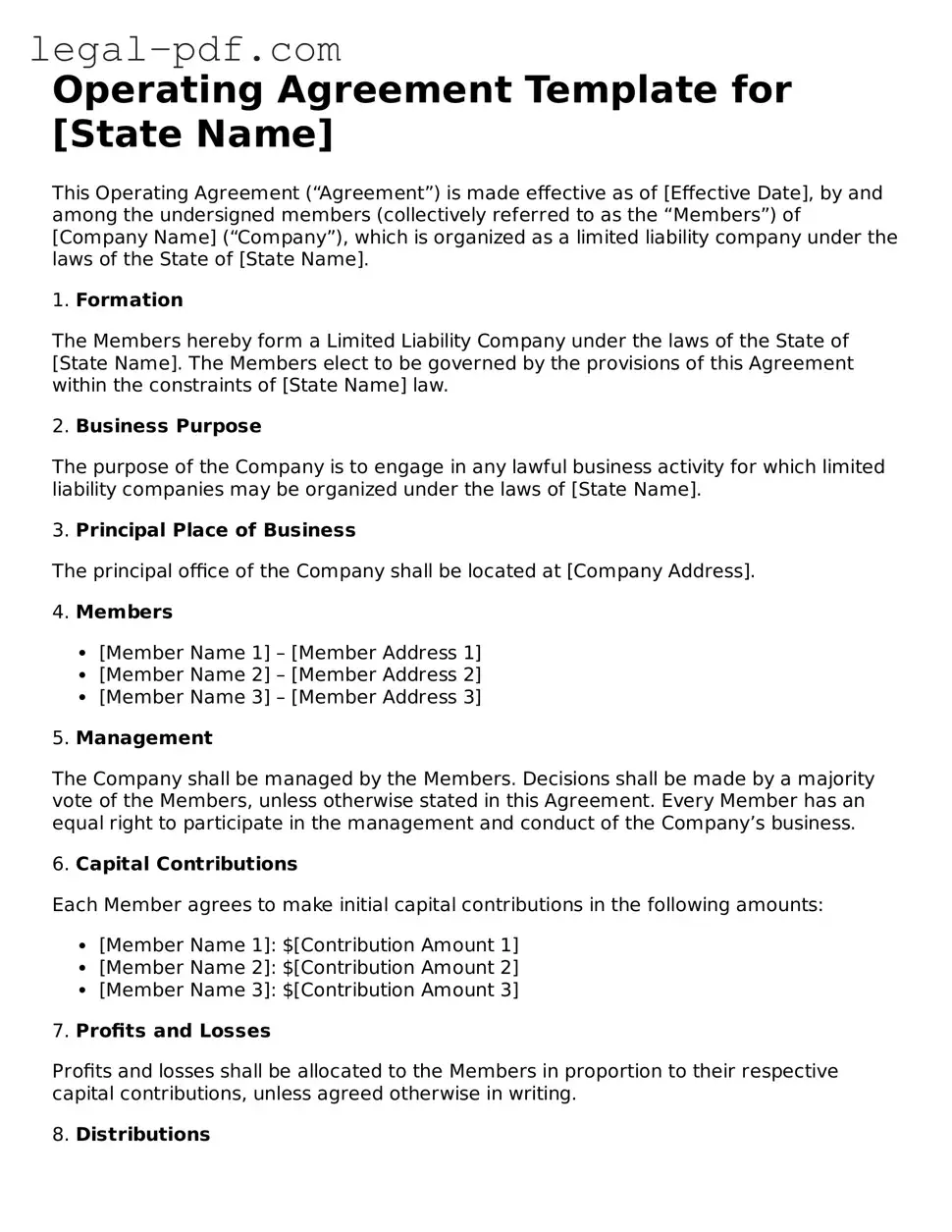 Valid Operating Agreement Template