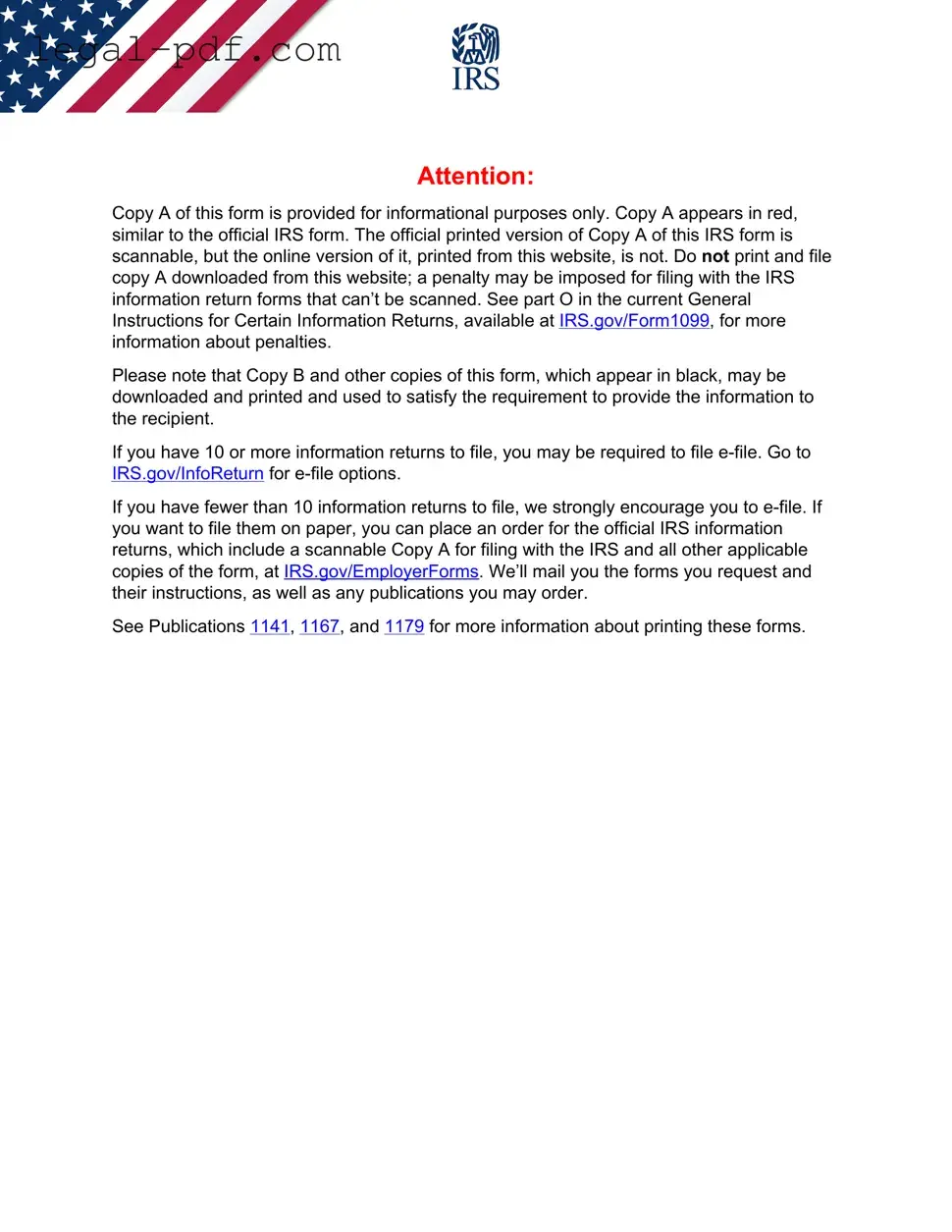 Blank IRS 1099-MISC Form