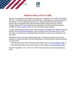Blank IRS 1096 Form