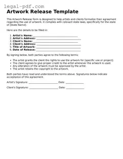 Valid Artwork Release Template