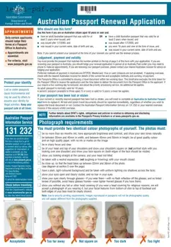 Blank Australian Passport Renewal Form