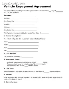 Valid Vehicle Repayment Agreement Template