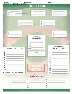 Blank Baseball Field Lineup Form