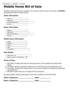 Valid Mobile Home Bill of Sale Template