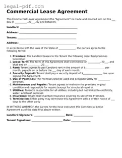 Valid Commercial Lease Agreement Template