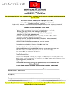Blank Enrollment Oglala Sioux Tribe Form