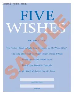 Blank 5 Wishes Document Form