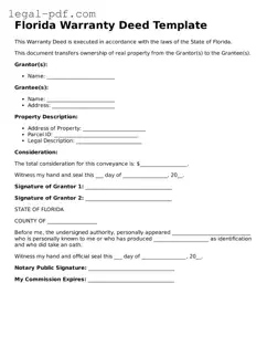 Legal  Deed Document for Florida