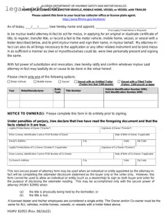 Blank Florida Vehicle POA form 82053 Form