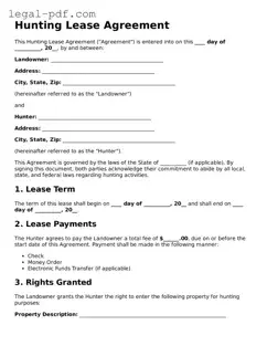 Valid Hunting Lease Agreement Template