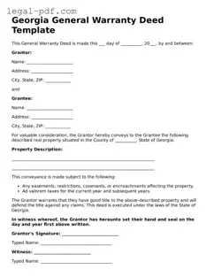 Legal  Deed Document for Georgia