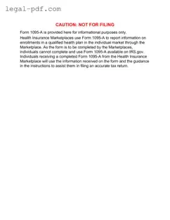 Blank IRS 1095-A Form
