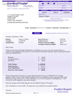 Blank Hospital Bill Form
