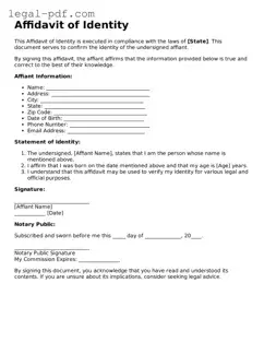 Valid Affidavit of Identity Template