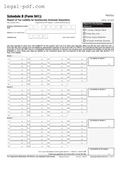 Blank IRS Schedule B 941 Form