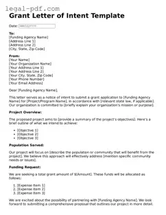 Valid Grant Letter of Intent Template