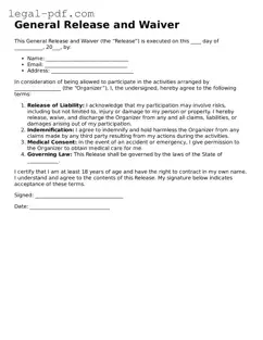 Valid General Release and Waiver Template