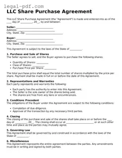 Valid LLC Share Purchase Agreement Template