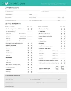 Blank Lyft Inspection Form