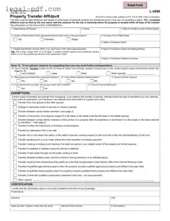 Blank Michigan Property Transfer Affidavit 2766 Form