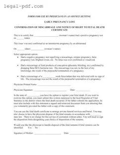 Blank Miscarriage Discharge Paper Form