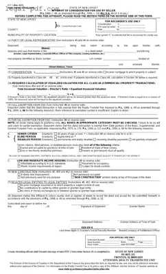 Blank New Jersey Affidavit of Consideration RTF-1 Form
