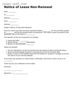 Valid Notice of Lease Non-Renewal Template
