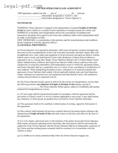 Blank Owner Operator Lease Agreement Form