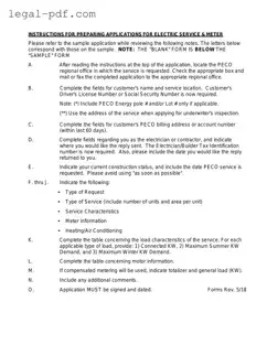 Blank Peco Service And Meter Application Form