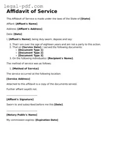 Valid Affidavit of Service Template
