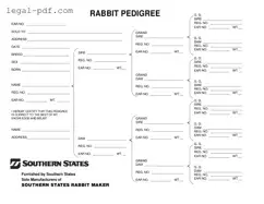 Blank Rabbit Pedigree Form