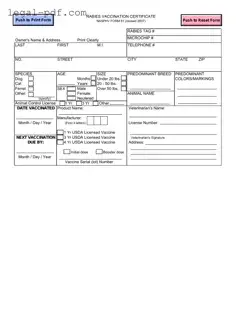 Blank Rabies Certificate Form