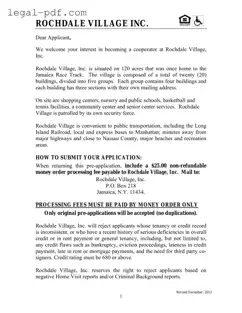 Blank Rochdale village application Form