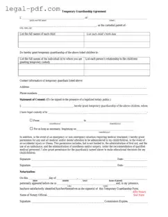 Blank Temporary Custody Form