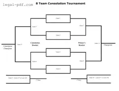 Blank Tournament Consolation Bracket Form