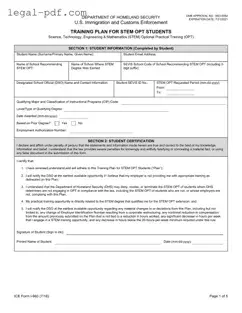 Blank ICE I-983 Form