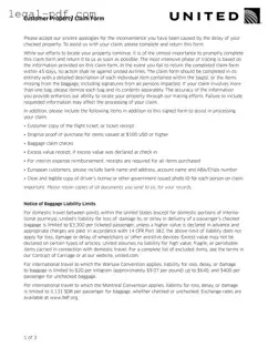 Blank United Airlines Form