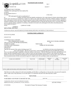 Blank Chicago Title Waiver Format Form