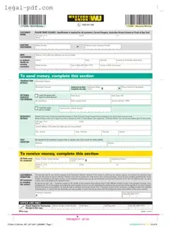 Blank Western Union Form