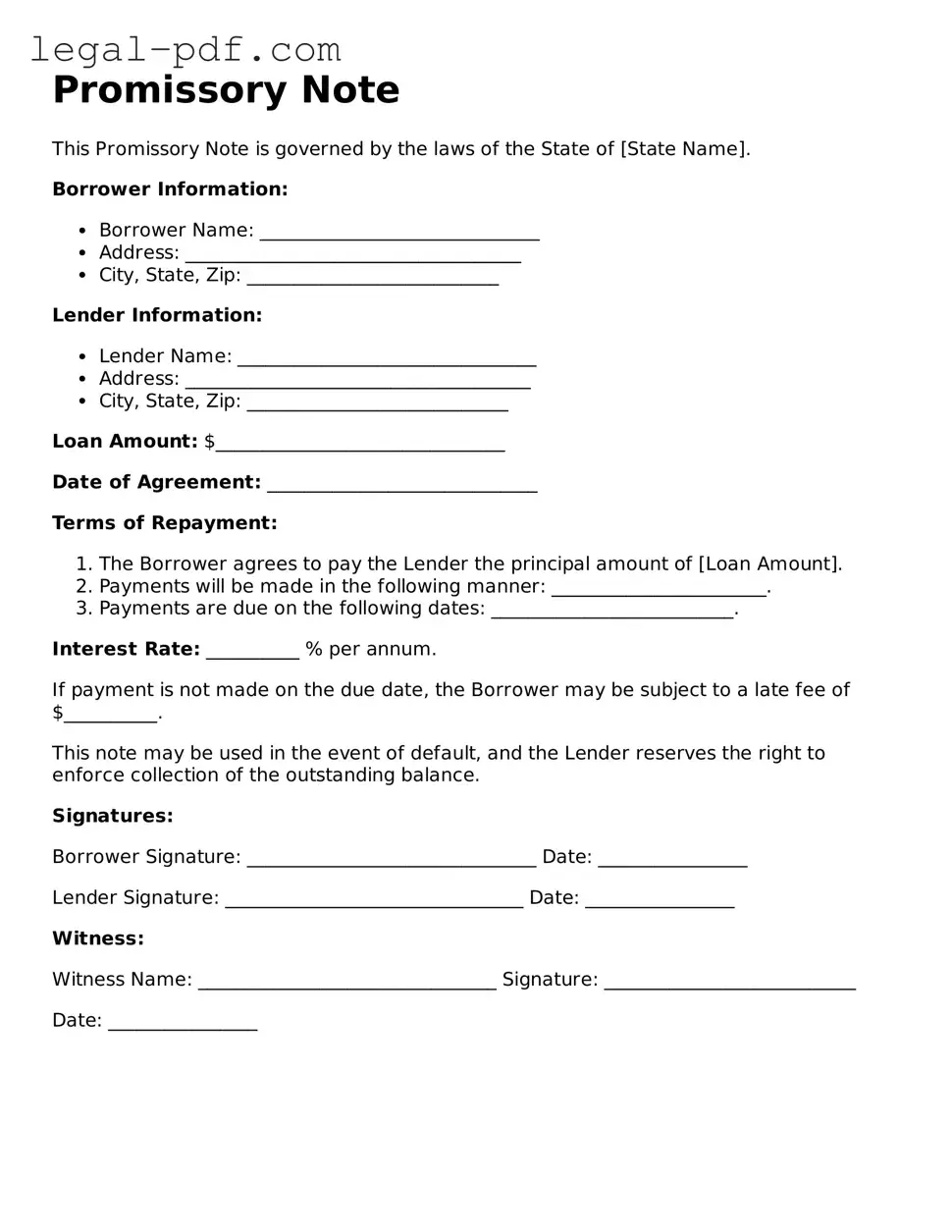 Valid Promissory Note Template